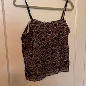 New York & Company Brown Lace Camisole Y2K size XL